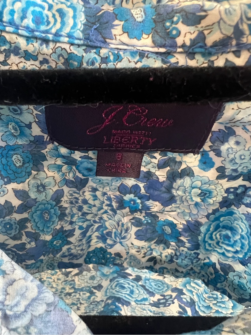 J. Crew Blue Floral Button-Down Shirt - Picture 3 of 5